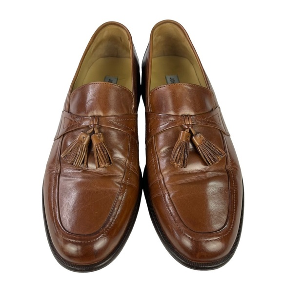 Johnston & Murphy Brown Leather‎ Dress Shoes Tassel Loafers Mens Size 9.5 main image 6